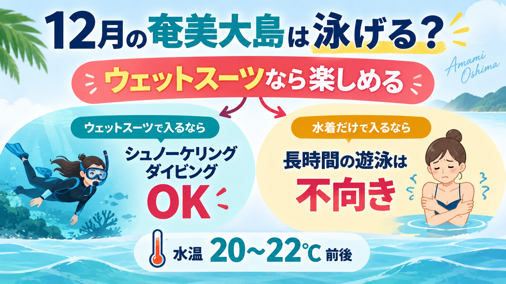 12月の奄美大島は泳げるのか