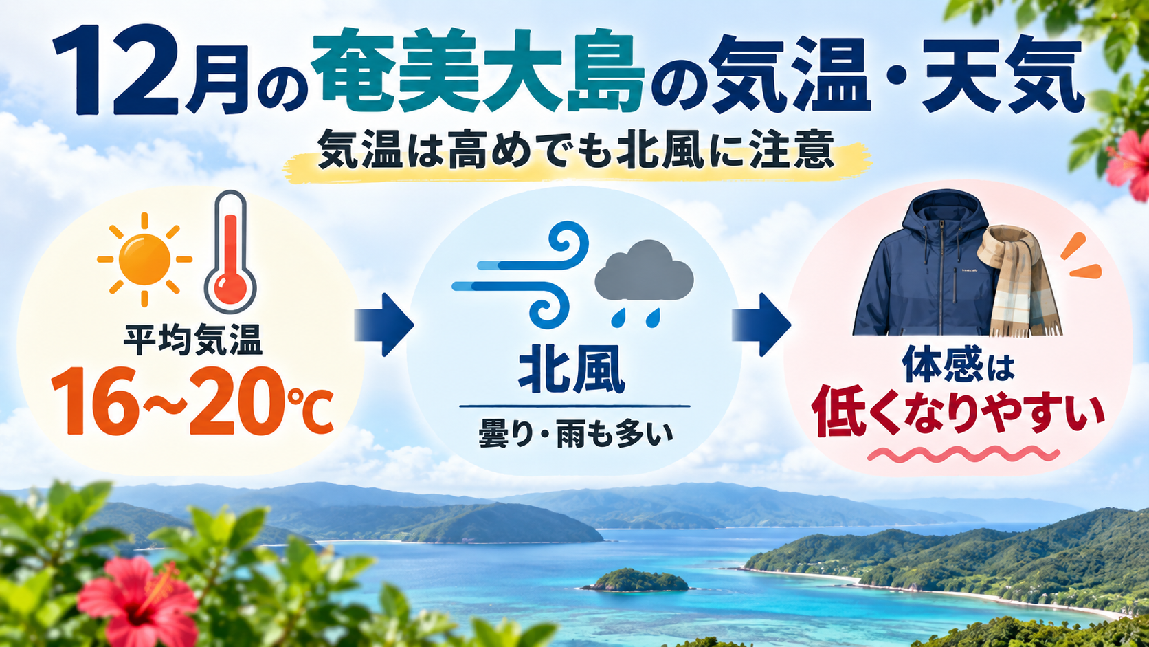 12月の奄美大島の気温・天気の実態